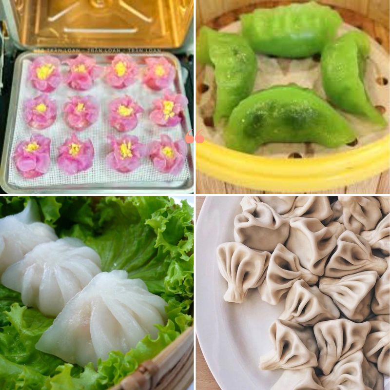 Há cảo nhân đậu xanh được bày trí sắp xếp hình dáng đa dạng đẹp mắt, sang trọng và đầy tính nghệ thuật Há cảo nhân đậu xanh được bày trí sắp xếp hình dáng đa dạng đẹp mắt, sang trọng và đầy tính nghệ thuật
