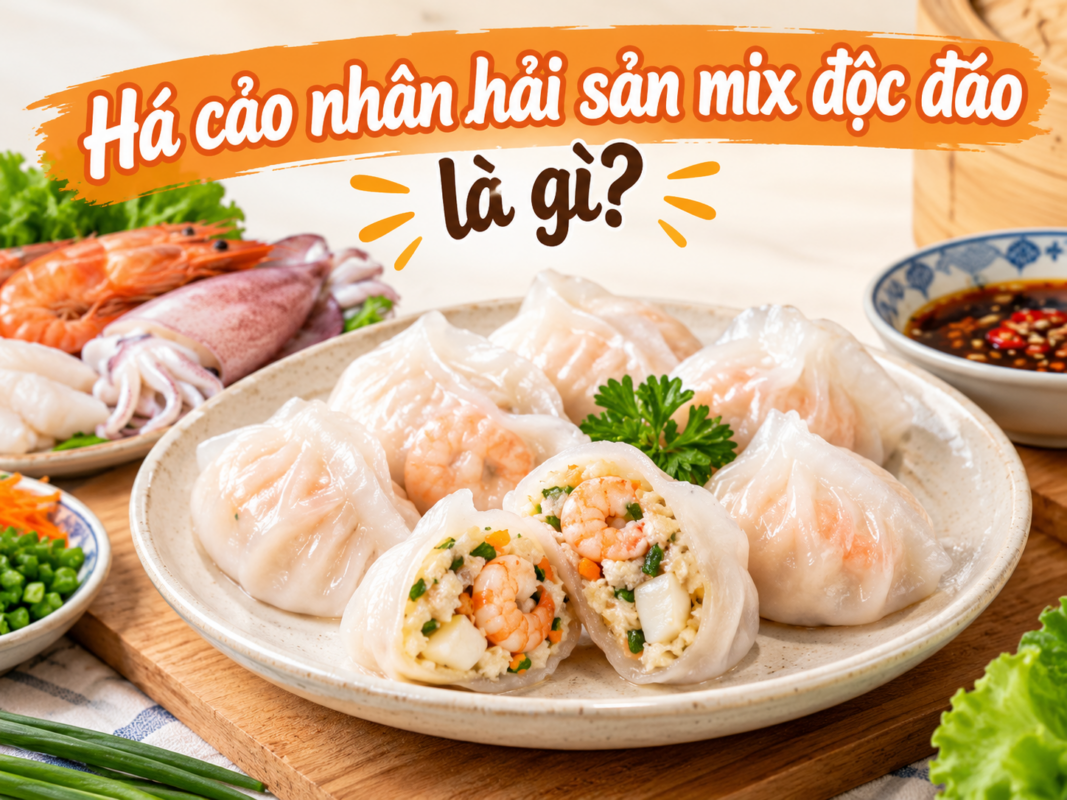 Há cảo nhân hải sản mix độc đáo – Hương vị thơm ngon, hấp dẫn