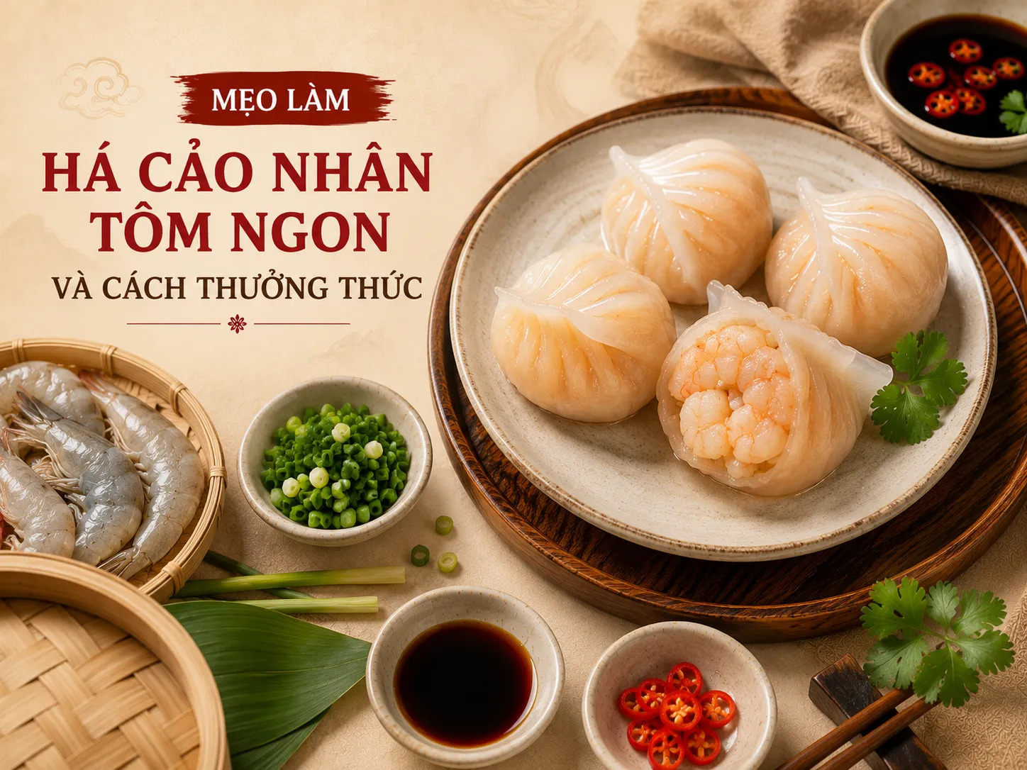 Mẹo làm há cảo nhân tôm ngon và cách thưởng thức Mẹo làm há cảo nhân tôm ngon và cách thưởng thức