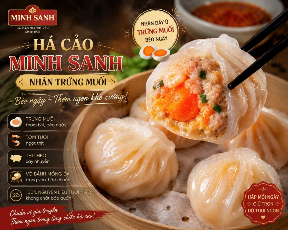 Há cảo nhân trứng muối béo ngậy – Món ngon dễ làm tại nhà