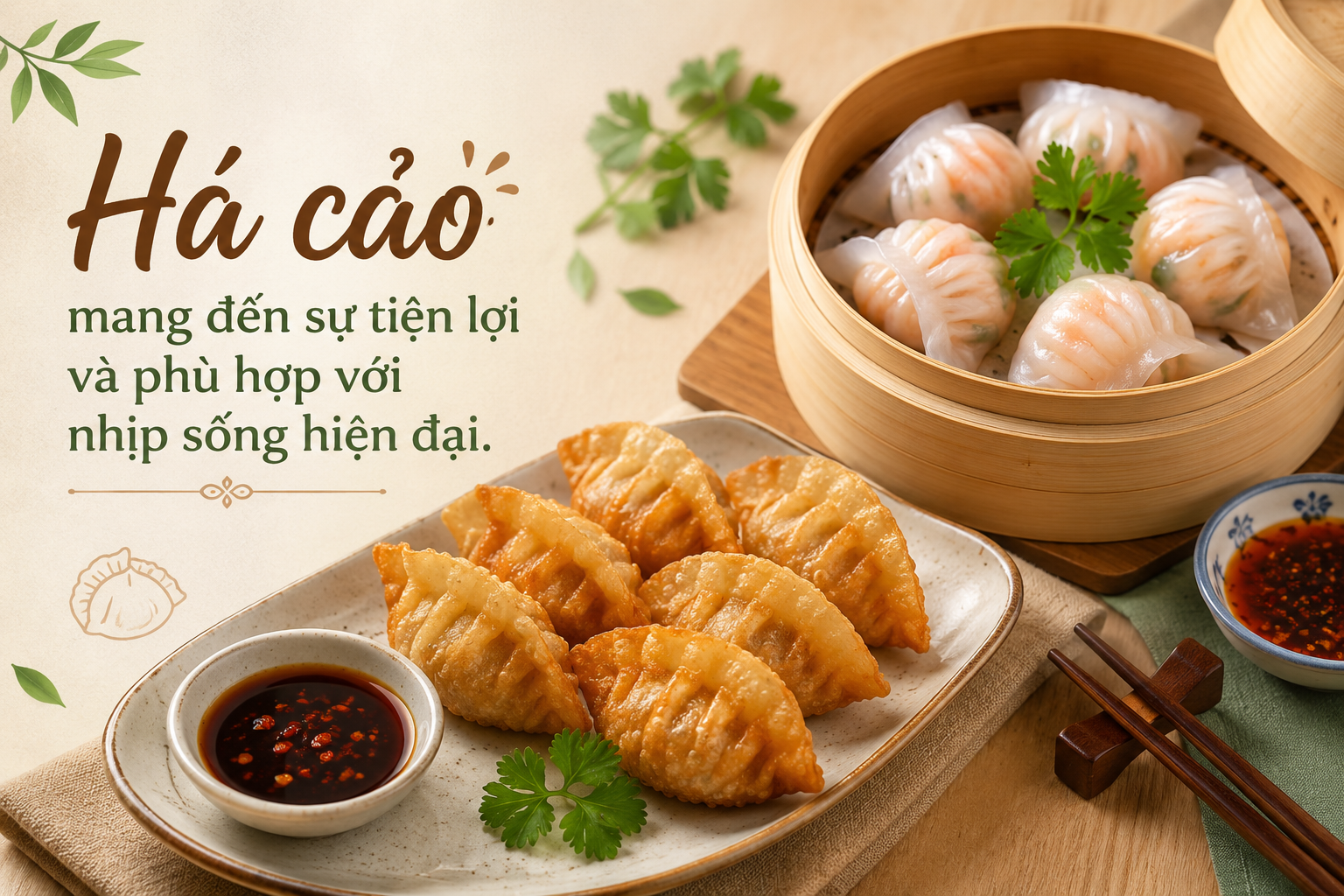 Há cảo mang đến sự tiện lợi và phù hợp với nhịp sống hiện đại. Há cảo mang đến sự tiện lợi và phù hợp với nhịp sống hiện đại.